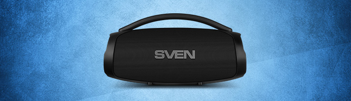 SVEN PS-375 portable speaker — deep bass and dynamic RGB lighting
