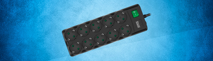 SVEN SF-10E-16 extension surge protector — safe connection of up to ten devices